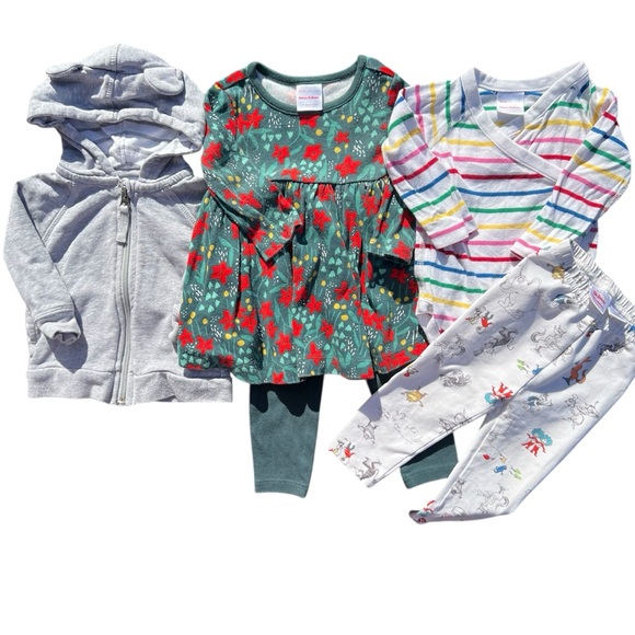 Hanna Andersson Bundle 6-12 Months Lot Girls Set Winter Christmas Dr. Seuss - Picture 1 of 4